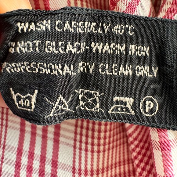 Tom Ford Red and White Checkered Dress Shirt - Picture 6 of 8